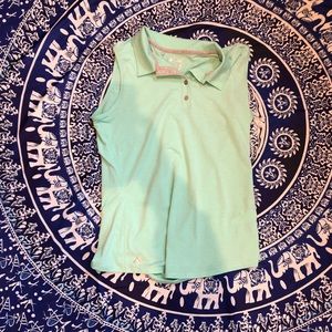 Green collared tank tall